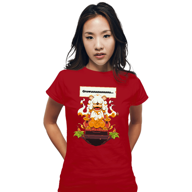 Shirts Fitted Shirts, Woman / Small / Red Hisuian Growlithe
