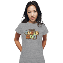 Load image into Gallery viewer, Daily_Deal_Shirts Fitted Shirts, Woman / Small / Sports Grey Super Dad
