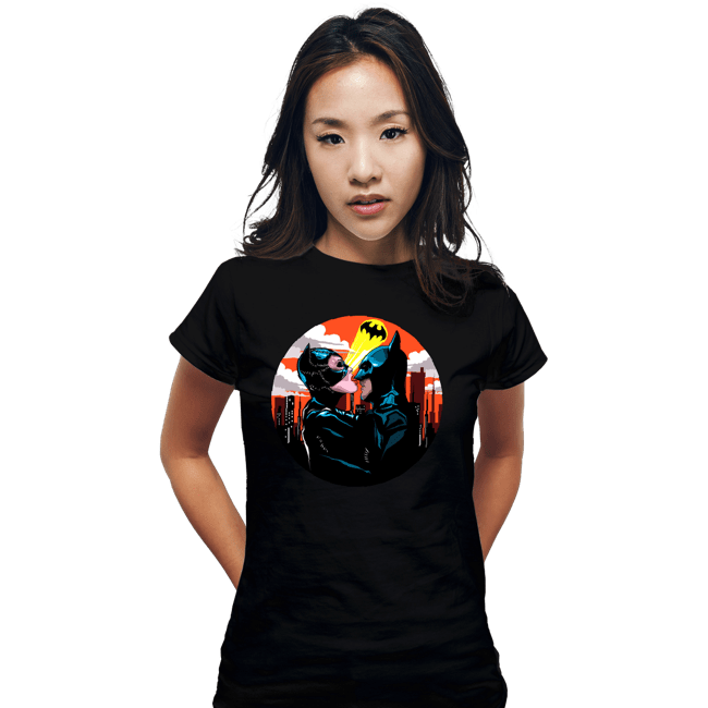 Daily_Deal_Shirts Fitted Shirts, Woman / Small / Black A Deadly Kiss