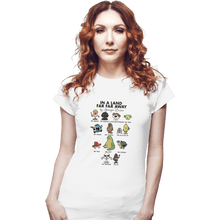 Load image into Gallery viewer, Shirts Fitted Shirts, Woman / Small / White In A Land Far Far Away
