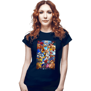 Secret_Shirts Fitted Shirts, Woman / Small / Navy XMen V Street Fighter