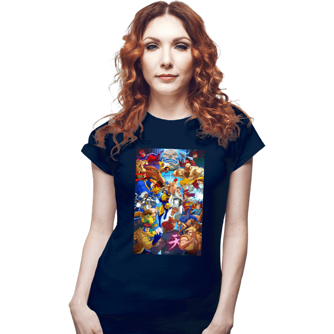 Secret_Shirts Fitted Shirts, Woman / Small / Navy XMen V Street Fighter