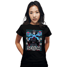 Load image into Gallery viewer, Daily_Deal_Shirts Fitted Shirts, Woman / Small / Black Tis The Season Then
