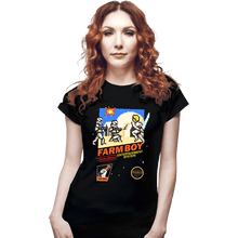 Load image into Gallery viewer, Daily_Deal_Shirts Fitted Shirts, Woman / Small / Black 8 Bit Farm Boy
