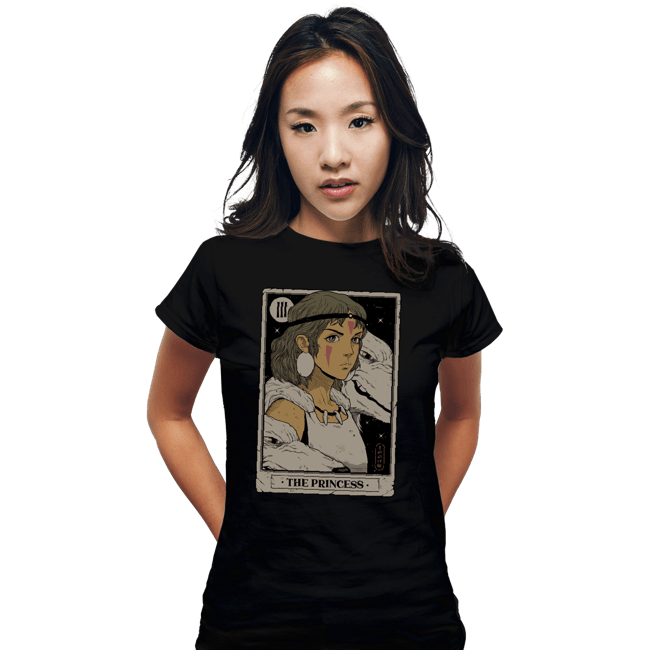 Daily_Deal_Shirts Fitted Shirts, Woman / Small / Black The Princess Vintage Tarot
