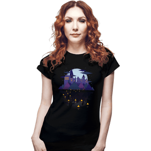 Daily_Deal_Shirts Fitted Shirts, Woman / Small / Black Wizard Castle