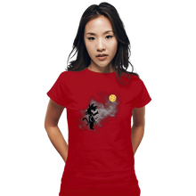 Load image into Gallery viewer, Shirts Fitted Shirts, Woman / Small / Red Saiyan With Balloon
