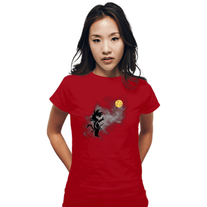Shirts Fitted Shirts, Woman / Small / Red Saiyan With Balloon