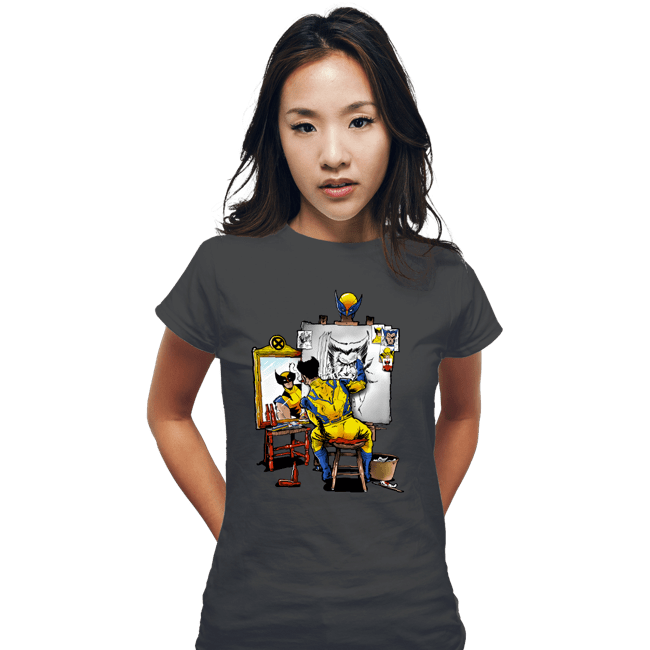 Daily_Deal_Shirts Fitted Shirts, Woman / Small / Charcoal Snikt Portriat