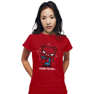 Shirts Fitted Shirts, Woman / Small / Red Hello Porker