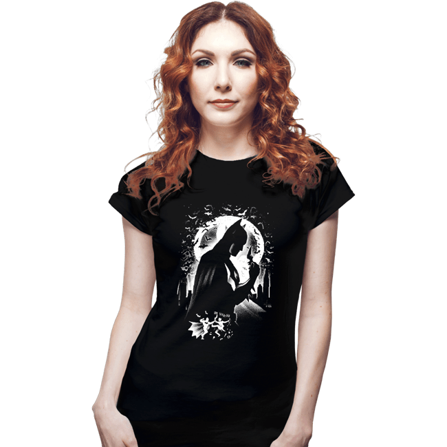 Sold_Out_Shirts Fitted Shirts, Woman / Small / Black Glowing I Am The Night
