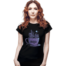 Load image into Gallery viewer, Shirts Fitted Shirts, Woman / Small / Black A Cup Of Magic
