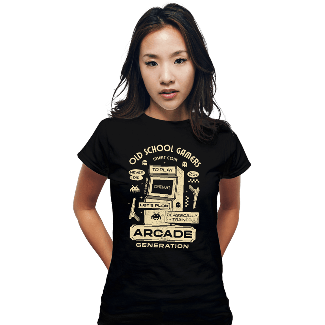 Shirts Fitted Shirts, Woman / Small / Black Arcade Gamers