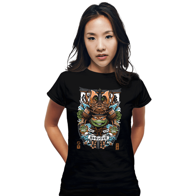 Daily_Deal_Shirts Fitted Shirts, Woman / Small / Black Samurai Mikey