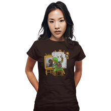 Load image into Gallery viewer, Shirts Fitted Shirts, Woman / Small / Black Heroic Self Portrait

