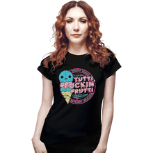 Load image into Gallery viewer, Shirts Fitted Shirts, Woman / Small / Black Tutti Frutti
