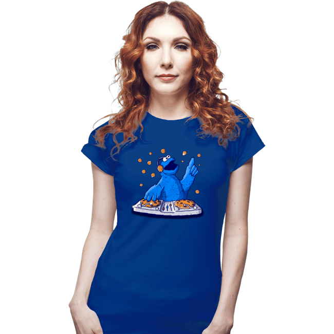 Daily_Deal_Shirts Fitted Shirts, Woman / Small / Royal Blue Cookie Party