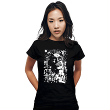 Load image into Gallery viewer, Daily_Deal_Shirts Fitted Shirts, Woman / Small / Black Beetlejuice Splatter
