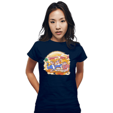 Load image into Gallery viewer, Shirts Fitted Shirts, Woman / Small / Navy Ramen Cart

