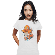 Load image into Gallery viewer, Shirts Fitted Shirts, Woman / Small / White Fire Ink
