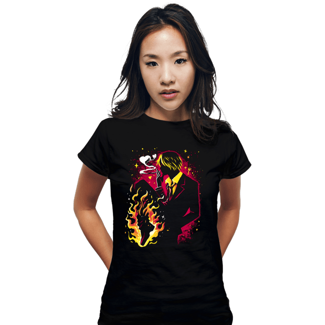 Daily_Deal_Shirts Fitted Shirts, Woman / Small / Black Diable Jambe
