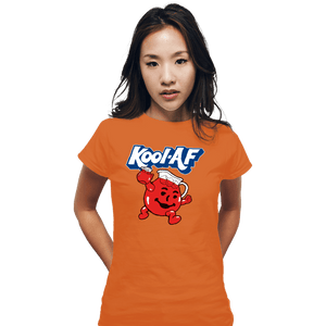 Shirts Fitted Shirts, Woman / Small / Orange Kool AF Man