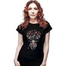 Load image into Gallery viewer, Shirts Fitted Shirts, Woman / Small / Black The Deer God Sumie
