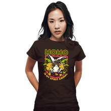 Load image into Gallery viewer, Daily_Deal_Shirts Fitted Shirts, Woman / Small / Black Momo Is My Spirit Animal
