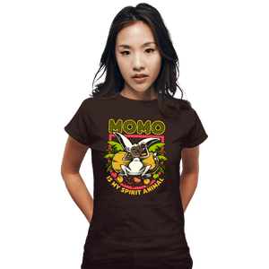 Daily_Deal_Shirts Fitted Shirts, Woman / Small / Black Momo Is My Spirit Animal