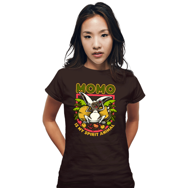 Daily_Deal_Shirts Fitted Shirts, Woman / Small / Black Momo Is My Spirit Animal