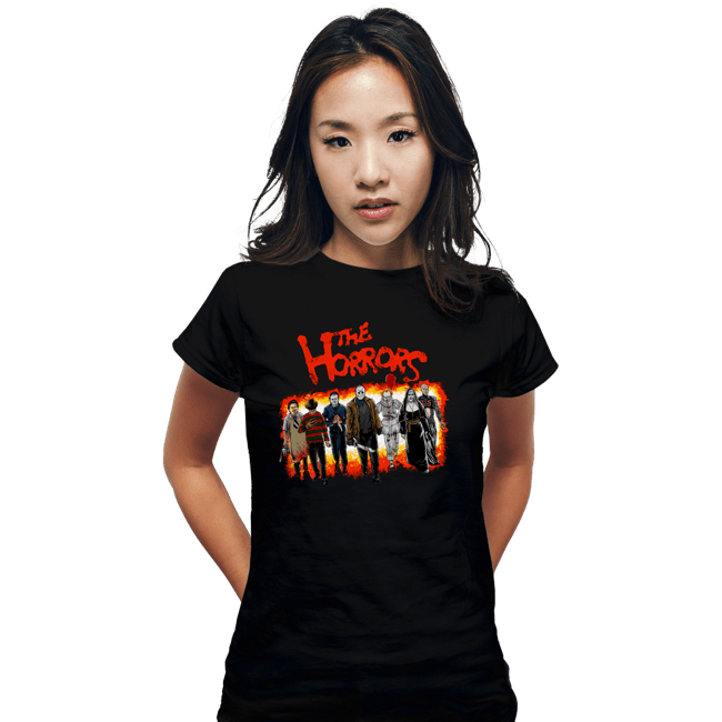 Daily_Deal_Shirts Fitted Shirts, Woman / Small / Black The Horrors
