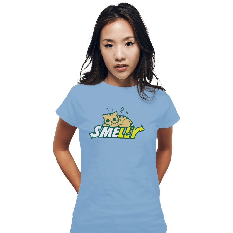 Secret_Shirts Fitted Shirts, Woman / Small / Powder Blue Smelly Cat Secret Sale