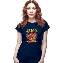 Load image into Gallery viewer, Shirts Fitted Shirts, Woman / Small / Navy Elect Samus - The Prime Candidate

