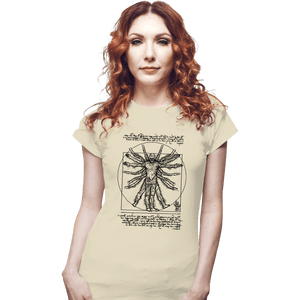 Daily_Deal_Shirts Fitted Shirts, Woman / Small / White Vitruvian Vecna