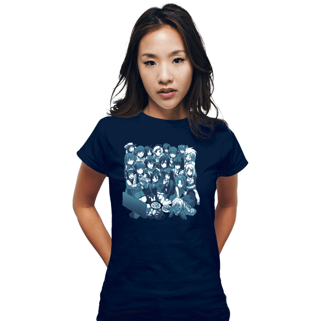 Secret_Shirts Fitted Shirts, Woman / Small / Navy Anime Night