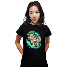 Load image into Gallery viewer, Shirts Fitted Shirts, Woman / Small / Black Digi Fox
