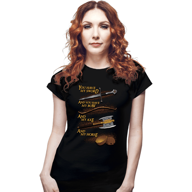 Daily_Deal_Shirts Fitted Shirts, Woman / Small / Black Holy Ring