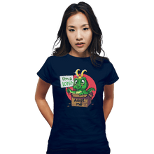 Load image into Gallery viewer, Secret_Shirts Fitted Shirts, Woman / Small / Navy Adopt This Alligator
