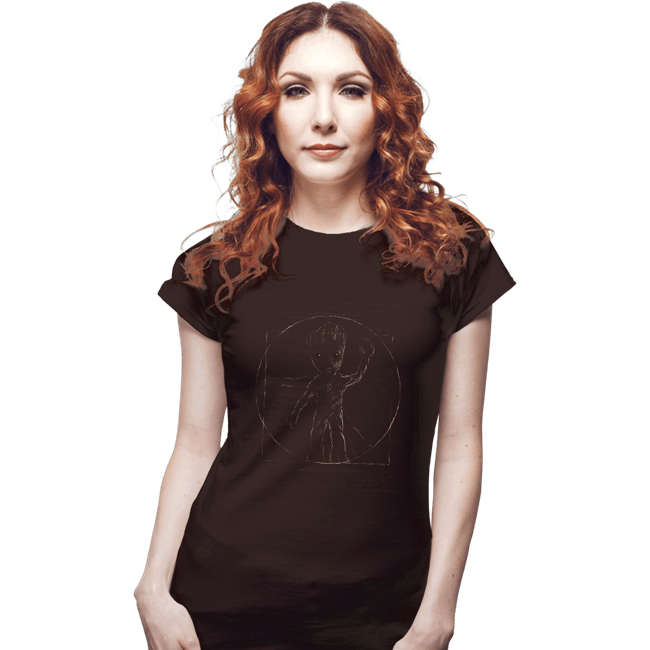 Shirts Fitted Shirts, Woman / Small / Black Vitruvian Groot