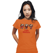Load image into Gallery viewer, Daily_Deal_Shirts Fitted Shirts, Woman / Small / Orange Little Slackers
