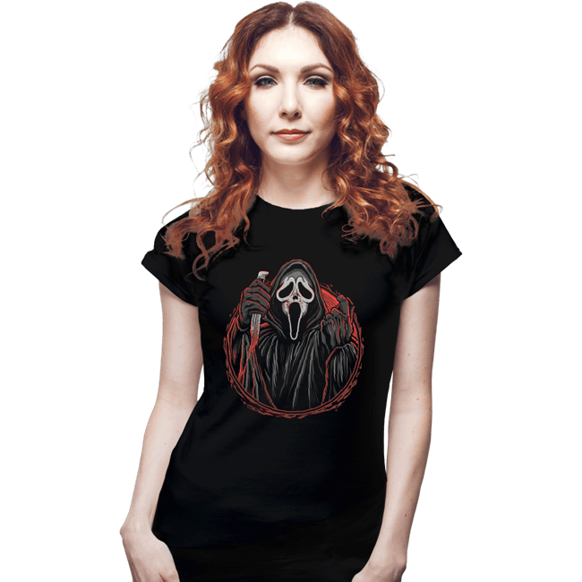 Daily_Deal_Shirts Fitted Shirts, Woman / Small / Black The Woodsboro Slasher