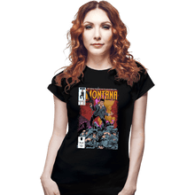 Load image into Gallery viewer, Daily_Deal_Shirts Fitted Shirts, Woman / Small / Black Montana Comics
