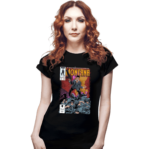 Daily_Deal_Shirts Fitted Shirts, Woman / Small / Black Montana Comics