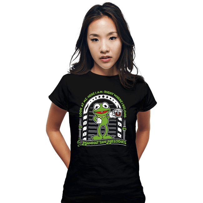 Shirts Fitted Shirts, Woman / Small / Black Kermit Melodies