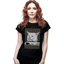 Load image into Gallery viewer, Shirts Fitted Shirts, Woman / Small / Black Cat Getting Yelled At Sweater
