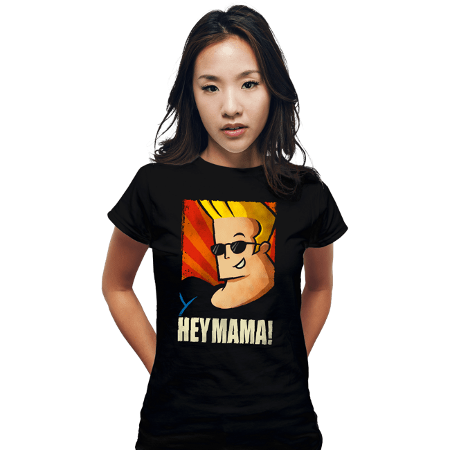 Daily_Deal_Shirts Fitted Shirts, Woman / Small / Black Hey Mama!