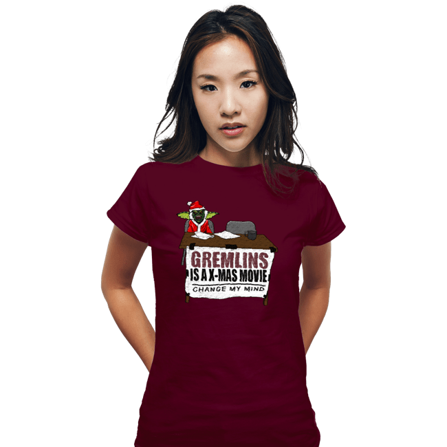 Shirts Fitted Shirts, Woman / Small / Maroon Gremlins Is A Christmas Movie