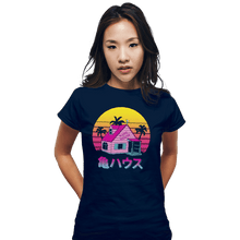 Load image into Gallery viewer, Shirts Fitted Shirts, Woman / Small / Navy Retro Kame House
