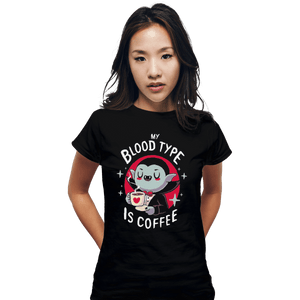 Shirts Fitted Shirts, Woman / Small / Black Coffee Vampire