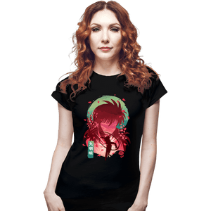 Daily_Deal_Shirts Fitted Shirts, Woman / Small / Black Kurama's Rose Whirlwind